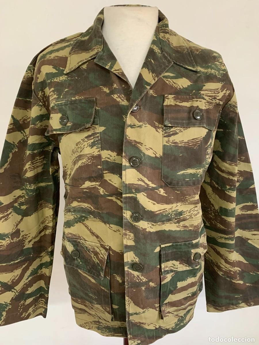 Militaria: Chaqueta TTA Mle 47 Camuflaje Lizard Frances HBT Ej&eacute;rcito Francia VTG 60s