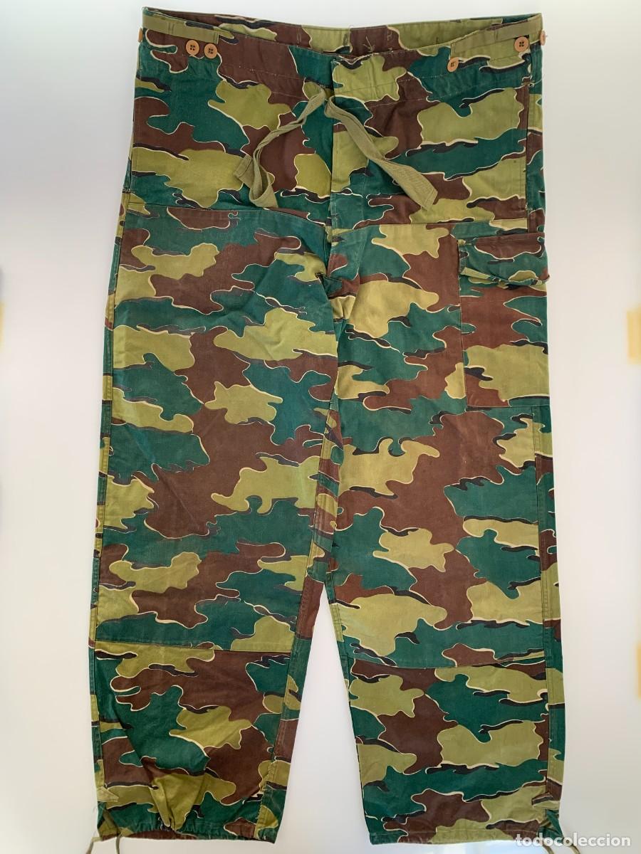 Militaria: Pantalones Camuflaje Jigsaw Para-Commando Belga Paracaidista Ej&eacute;rcito B&eacute;lgica VTG 60s