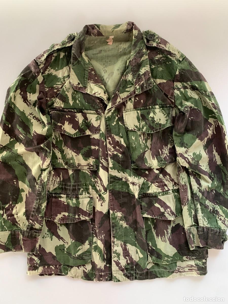 Militaria: Chaqueta M964 Camuflaje Lizard Comandos Angola Guinea Mozambique Ej&eacute;rcito Portugal VTG 70s