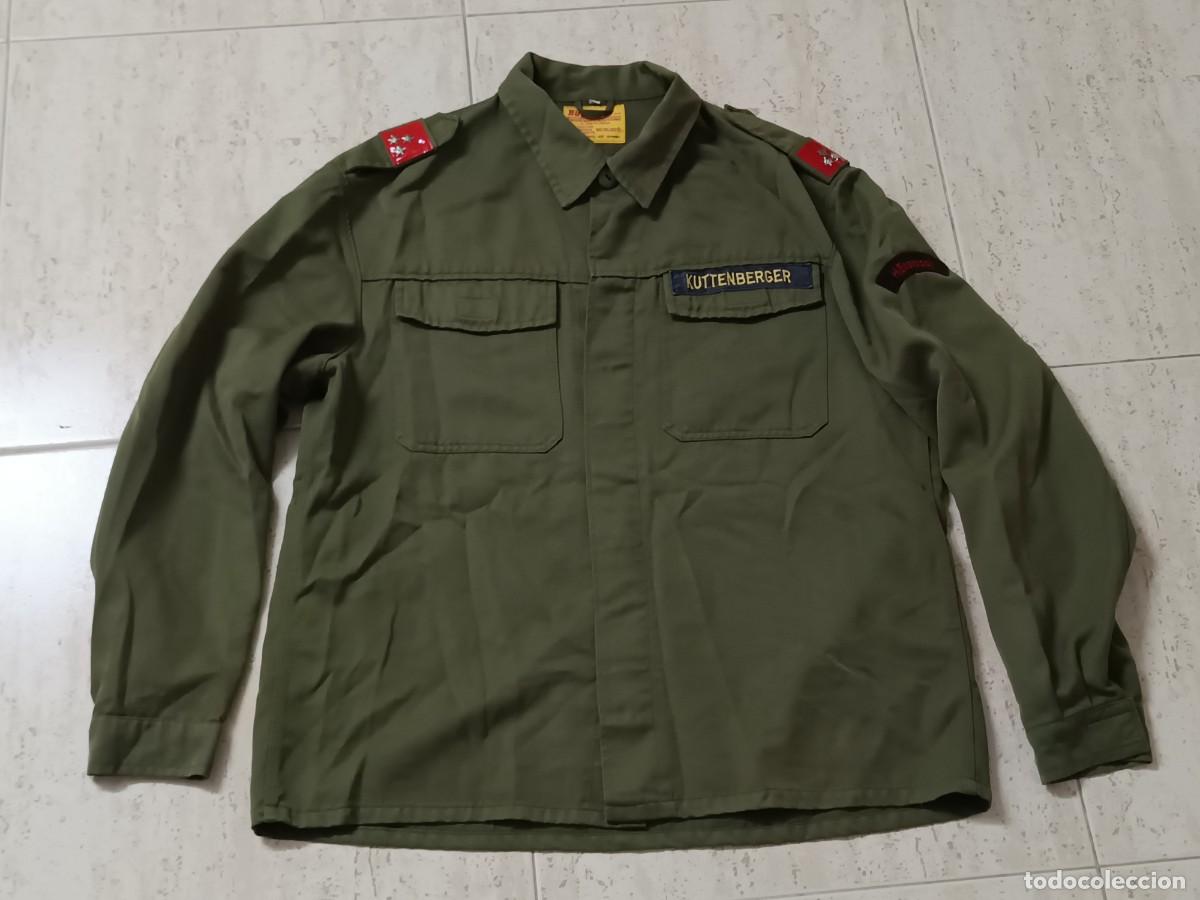 Militaria: VINTAGE 90s. CHAQUETA BOMBEROS DE AUSTRIA &ndash; RANGO BOMBERO PRINCIPAL (Hauptfeuerwehrmann). TALLA L