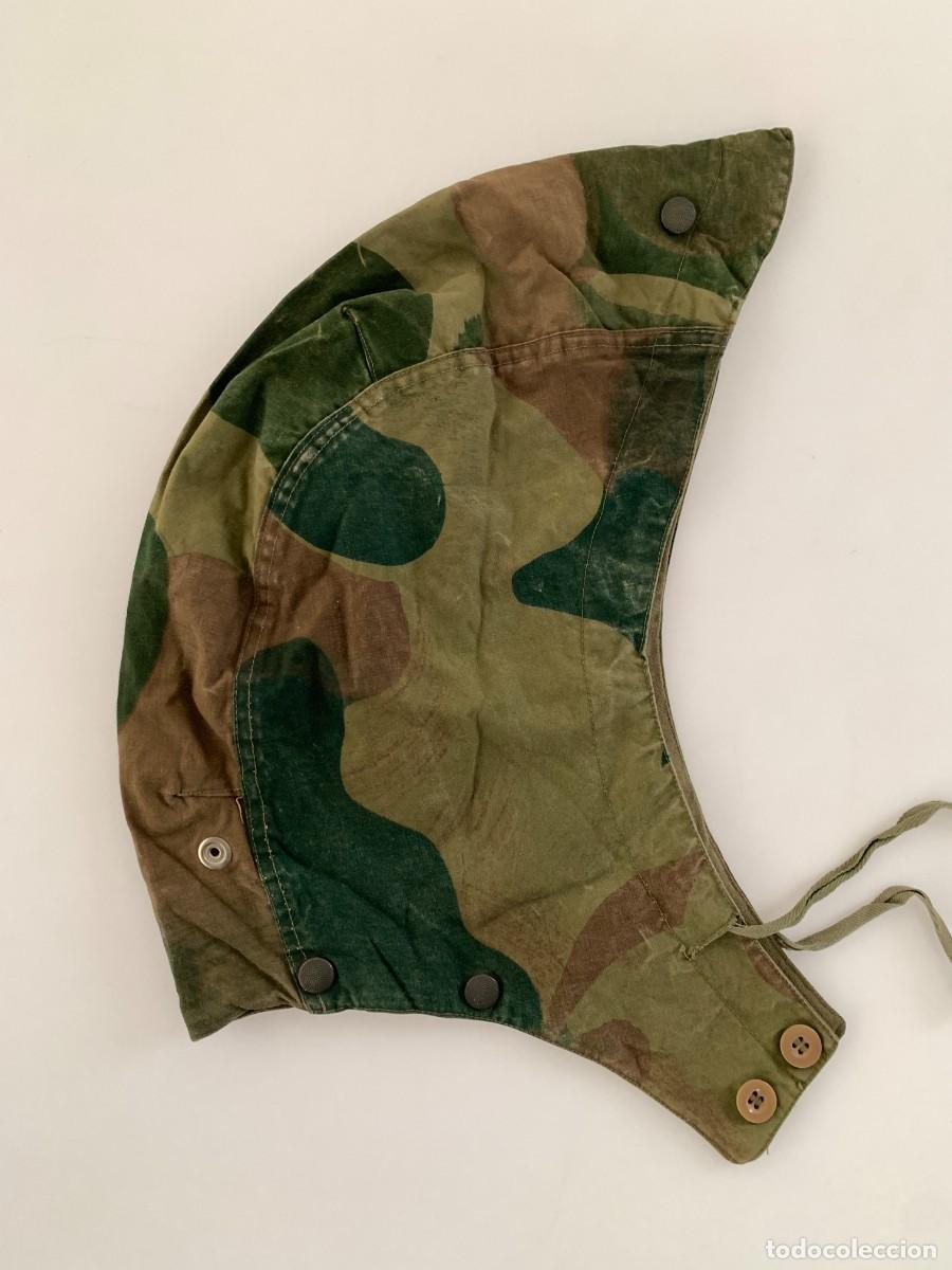 Militaria: Capucha Camuflaje Moon Balls Comando Paracaidista Belga Ej&eacute;rcito B&eacute;lgica VTG 50s