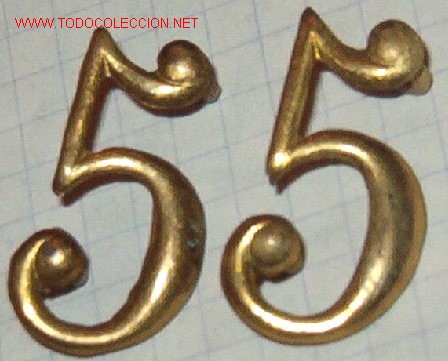 Militaria: Pareja de n&ordm; 5 de 2,3 cms. - Foto 1