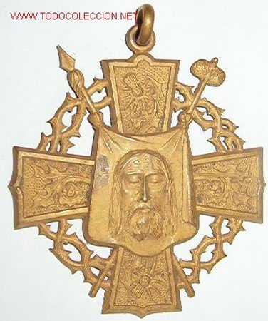 Militaria: Medall&oacute;n religioso macizo - Foto 1