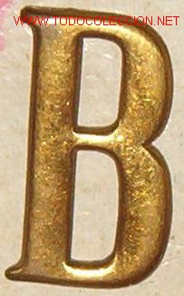 Militaria: B plateada de 2 cms - Foto 1