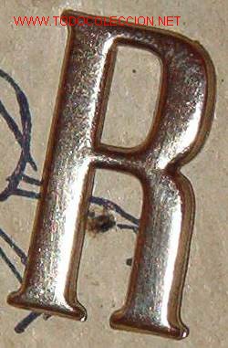 Militaria: R plateada de 2 cms - Foto 1