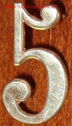 Militaria: 5 plateado de 2 cms - Foto 1