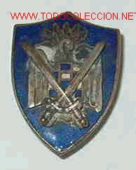 Militaria: Escudo ojal esmaltado S.E.U - Foto 1