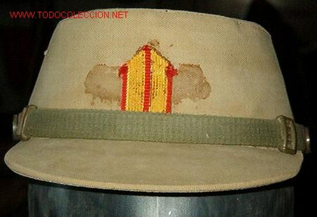 Militaria: Gorra de faena de brigada, con visera corta - Foto 1