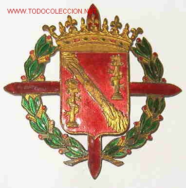 Militaria: Placa esmaltada de casco, Escolta de Franco - Foto 1