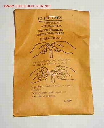Militaria: Bolsa chapas identificaci&oacute;n - Foto 1