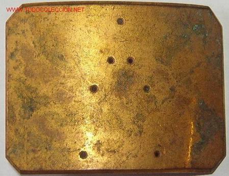 Militaria: Chapa de cintur&oacute;n de gala de 4 x 5,6 cms. - Foto 1