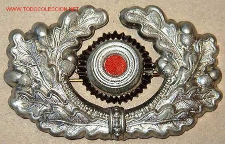 Militaria: Corcada con hojas de roble para gorra de plato. - Foto 1