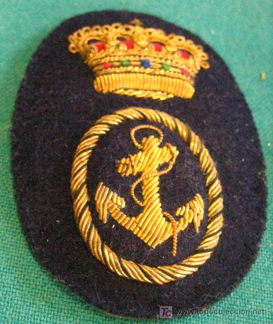 Militaria: Galleta gorra plato de marina - Foto 1