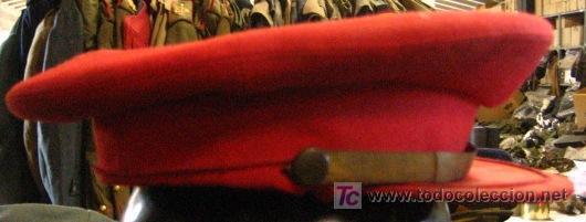 Militaria: Gorra de plato roja - Foto 3