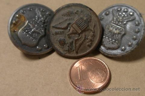 Militaria: 3 botones USA - Foto 1
