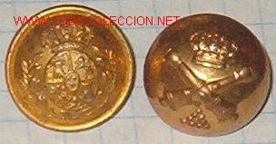 Militaria: Lote de 2 botones peque&ntilde;os. - Foto 1