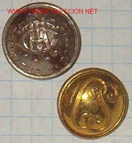 Militaria: Lote de 2 botones peque&ntilde;os. - Foto 1