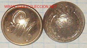 Militaria: Lote de 2 botones peque&ntilde;os. - Foto 1