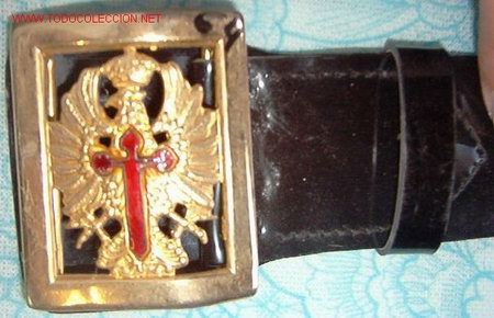 Militaria: Cintur&oacute;n de gala de charol. - Foto 1