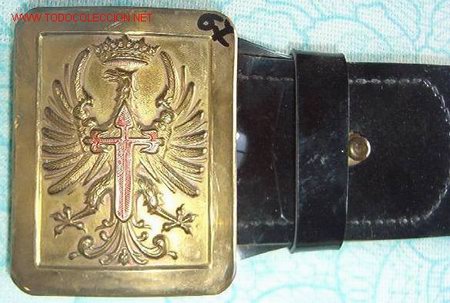 Militaria: Cintur&oacute;n de charol. - Foto 1