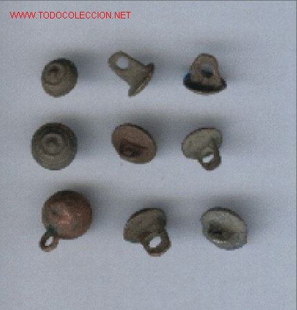 Militaria: LOTE DE 9 BOTONES ANTIGUOS - Foto 1