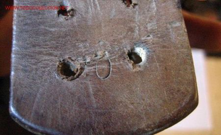Militaria: Cintur&oacute;n de cuero de 89 cms - Foto 2