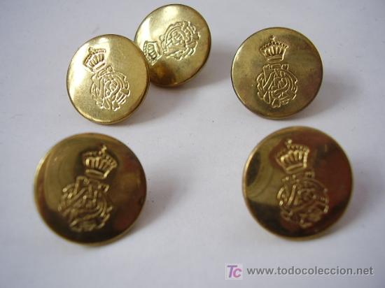 Militaria: Botones con escudo y corona - Foto 1