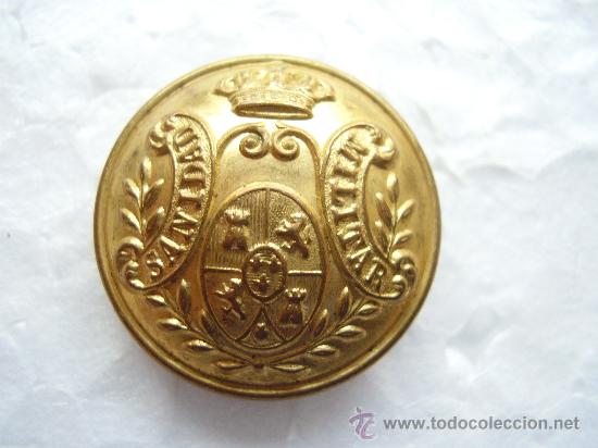 Militaria: BOTON DE SANIDAD MILITAR. ALFONSO XIII GRANDE.