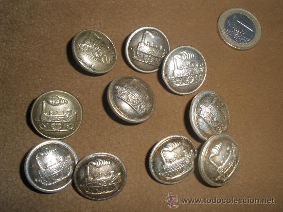 Militaria: BOTONES DE  FERROCARRILES ANTIGUOS - Foto 1