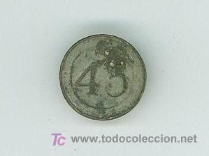 Militaria: BOTON MILITAR CON EL NUMERO 43. - Foto 1