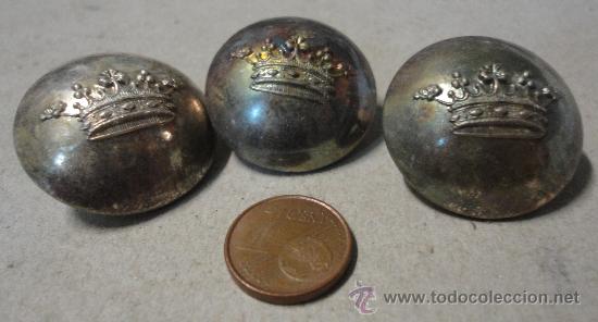 Militaria: Lote de 3 botones civiles - Foto 1