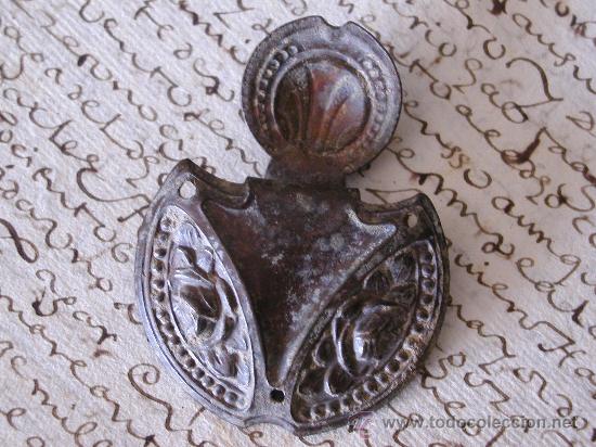 Militaria: ENGANCHE DE CORREAJE MEDIEVAL - Foto 2