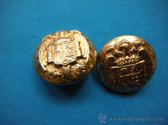 Militaria: 2 BOTONES DORADOS  DE UNIFORME - Foto 2