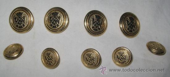 Militaria: LOTE DE 9 BOTONES DEL EJ&Eacute;RCITO - Foto 1