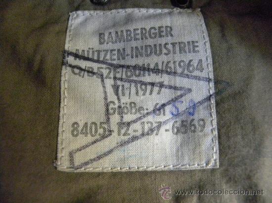 Militaria: Platano o gorro  del uniforme ejercito aleman 1977 - Foto 4
