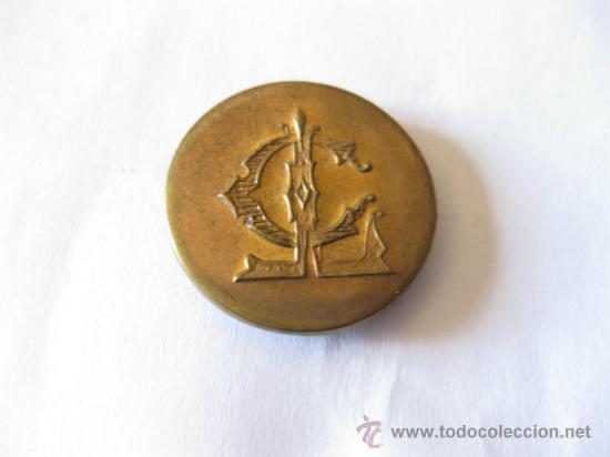 Militaria: BOTON PLANO CON INICIALES LC - Foto 1