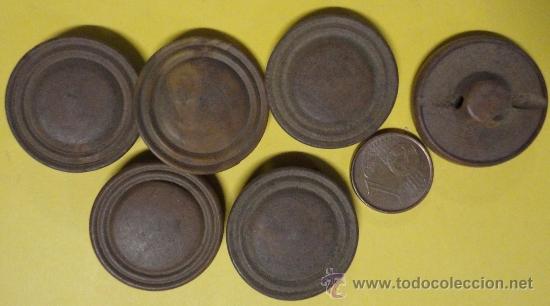 Militaria: Lote de 6 botones de madera. - Foto 1