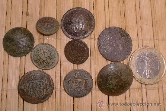 Militaria: Lote 9 botones espa&ntilde;oles - Foto 1