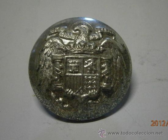 Militaria: Bot&oacute;n grande plateado PA - Foto 1