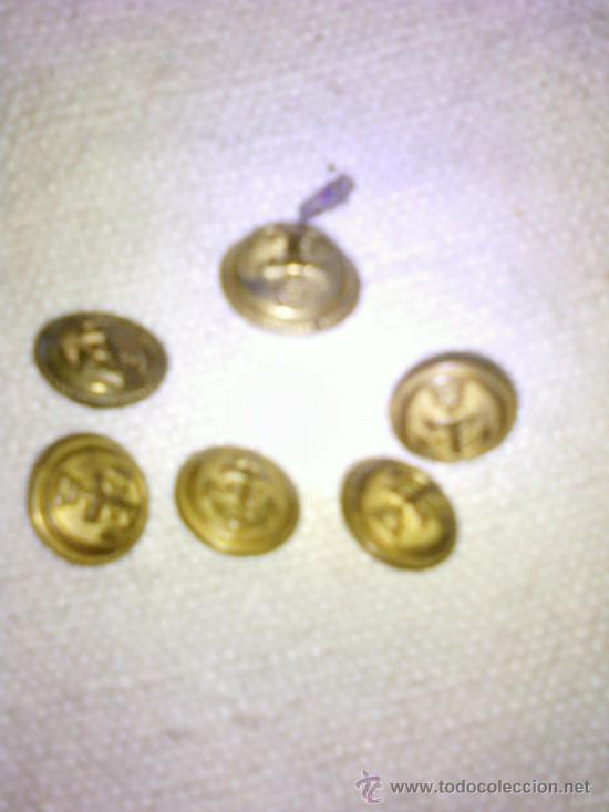 Militaria: SEIS BOTONES DE MARINS - Foto 1