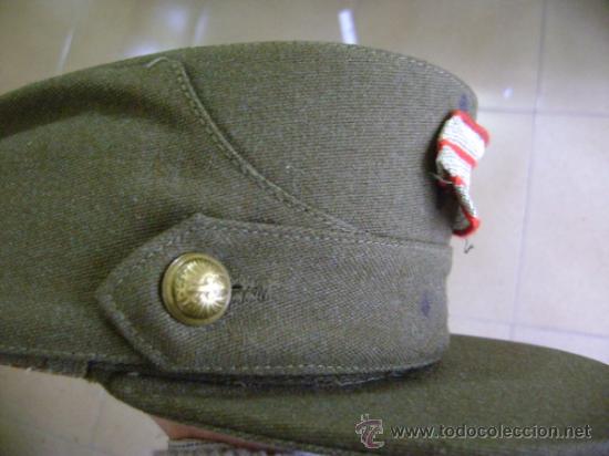 Militaria: Gorra monta&ntilde;era de sargento, Ej&eacute;rcito espa&ntilde;ol, con manchas - Foto 2