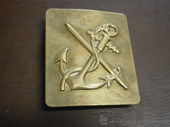 Militaria: Hebilla de la compa&ntilde;&iacute;a del mar de Melilla - Foto 1