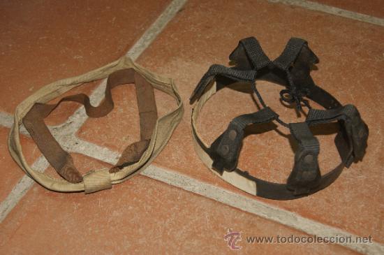 Militaria: Lote de 2 interior de casco, a identificar - Foto 1