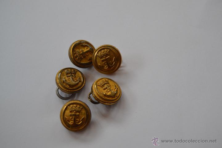 Militaria: Antiguos botones de la marina - Foto 1