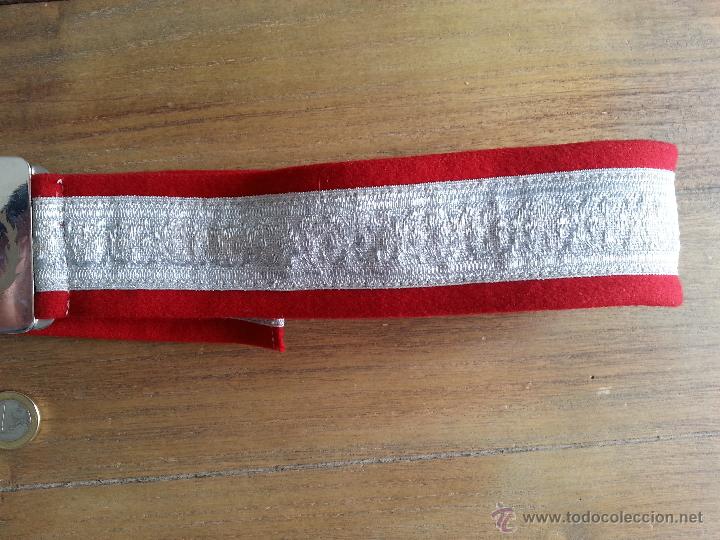 Militaria: CINTURON DE GALA CON AGREMAN PLATEADO - Foto 3