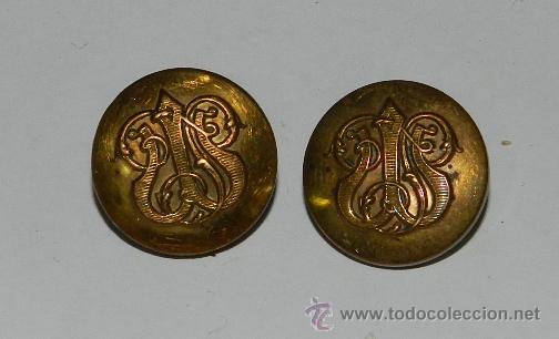 Militaria: BOTONES DE MOISES SANCHA, MADRID, MIDE 1,7 CMS. - Foto 1