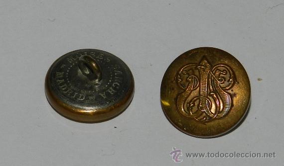 Militaria: BOTONES DE MOISES SANCHA, MADRID, MIDE 1,7 CMS. - Foto 2