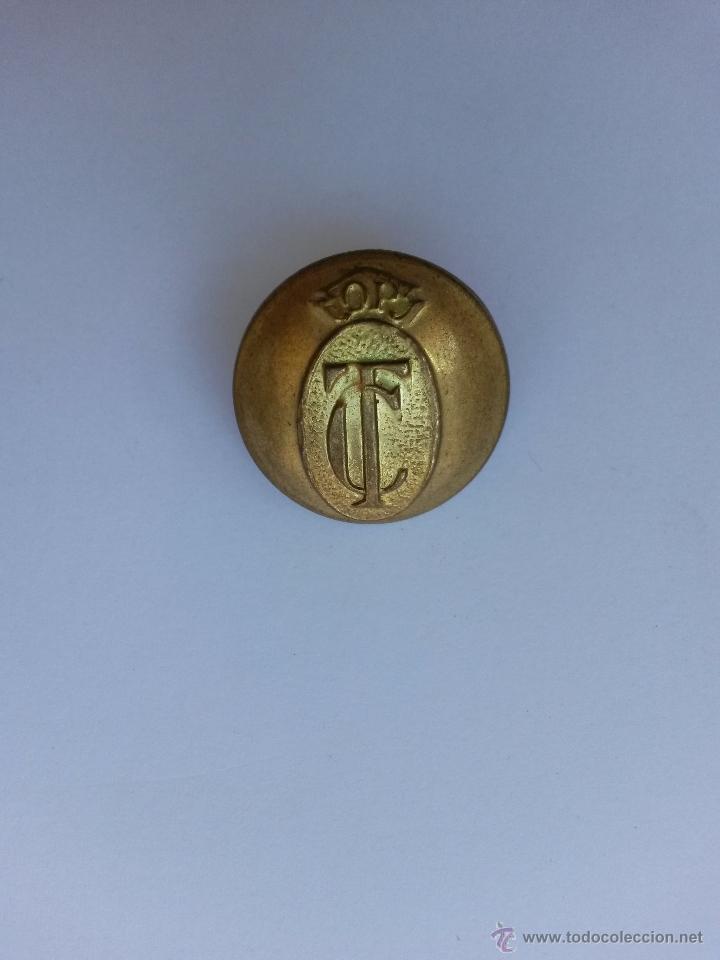 Militaria: Boton grande TC y OP de 2,5 cms. - Foto 1