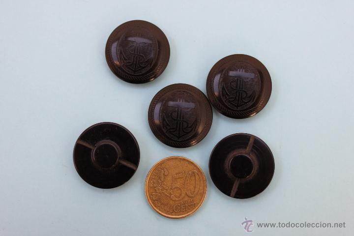 Militaria: 5 BOTONES DE MARINA ( BOTON ) - Foto 2