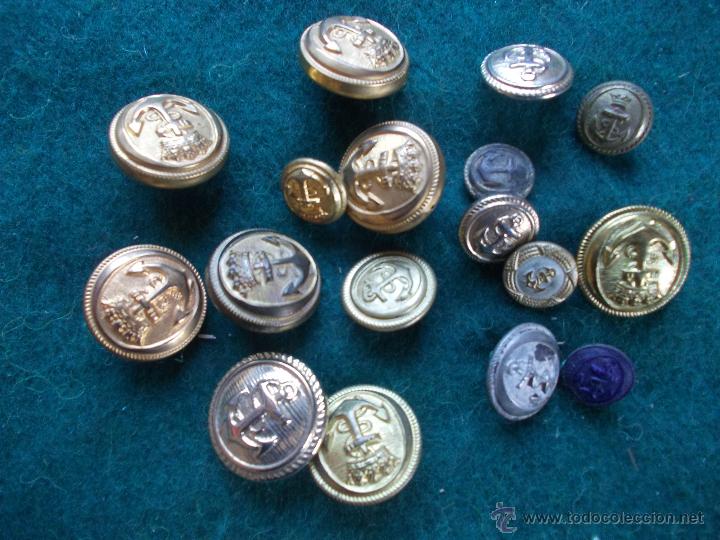 Militaria: Lote de botones de la Marina - Foto 1